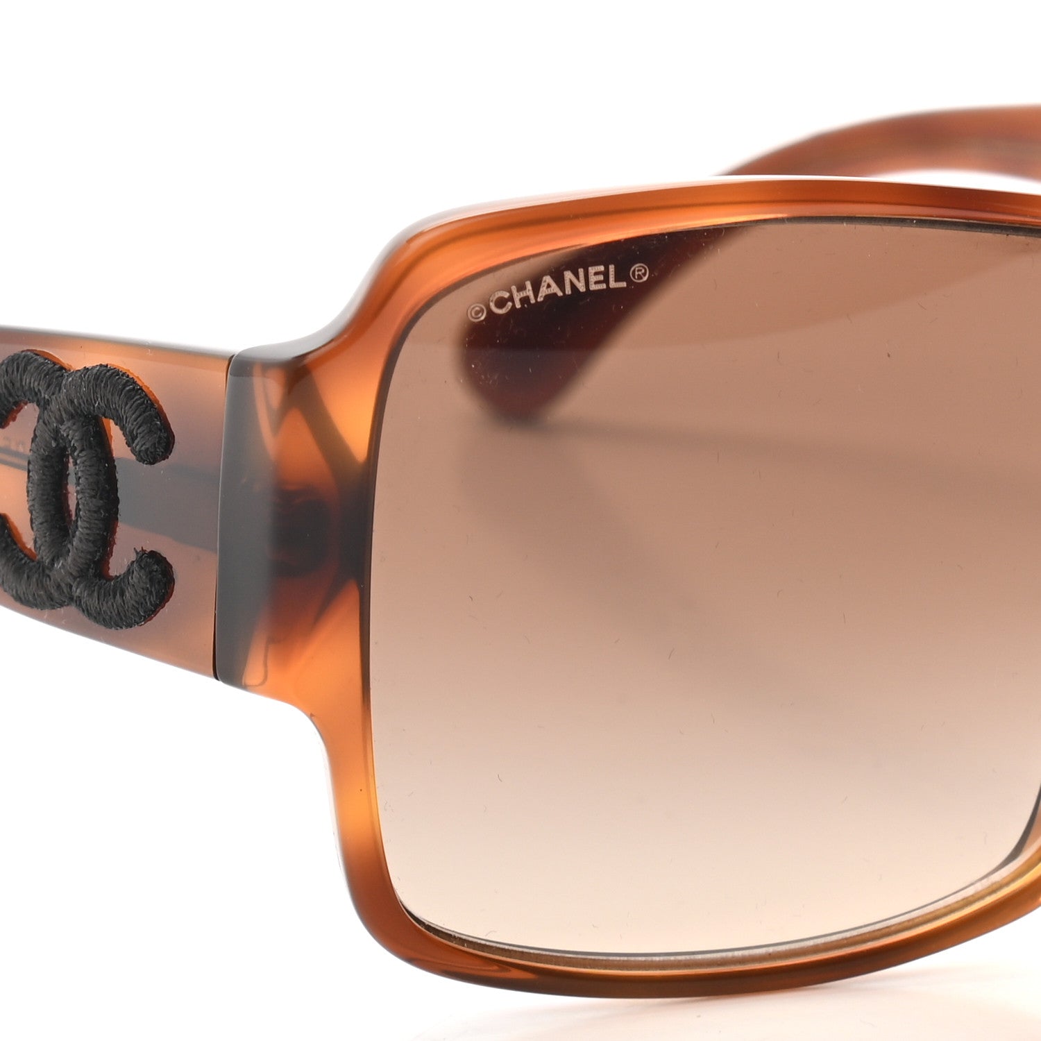 Chanel Acetate Shield Sunglasses 5449-A Dark Tortoise 7 of 7