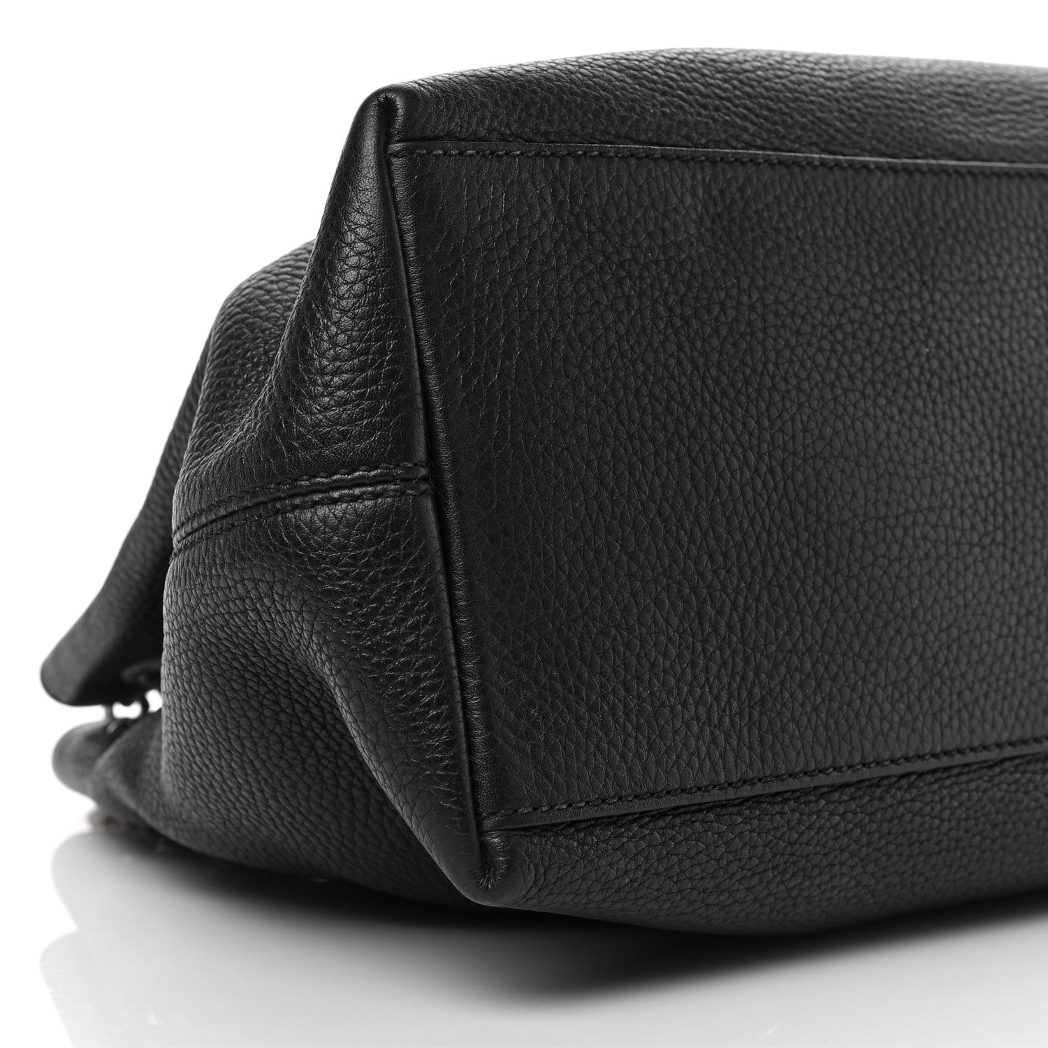 Gucci Pebbled Calfskin Studded Medium Soho Chain Shoulder Bag Black 8 of 9