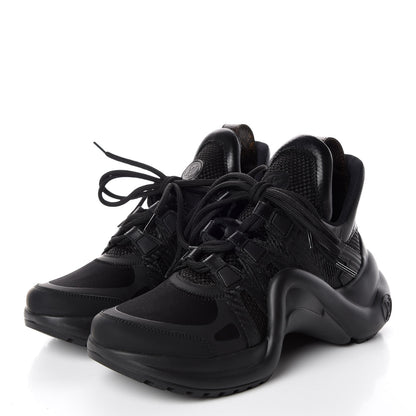 Louis Vuitton Calfskin Technical Nylon LV Archlight Sneakers 34.5 Black 3 of 8
