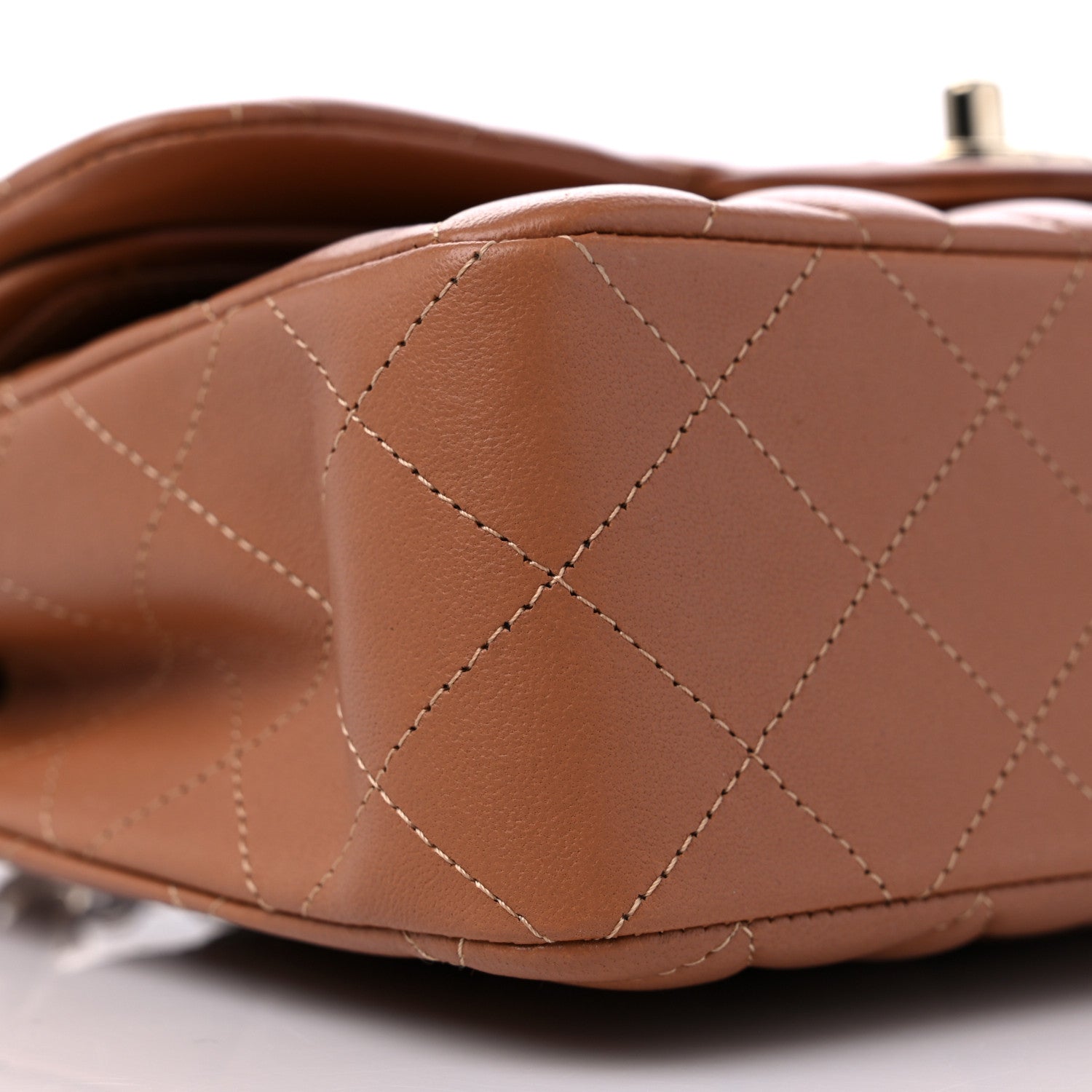 Chanel Lambskin Quilted Small Double Flap Brown 8 of 9