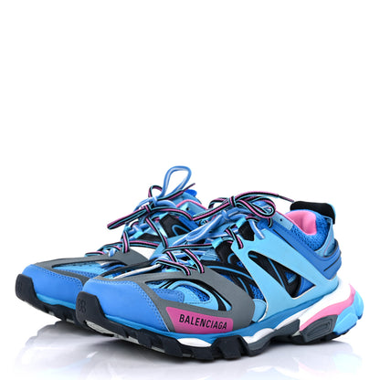 Balenciaga Mesh Nylon Mens Track Sneakers 40 Blue Black 3 of 11