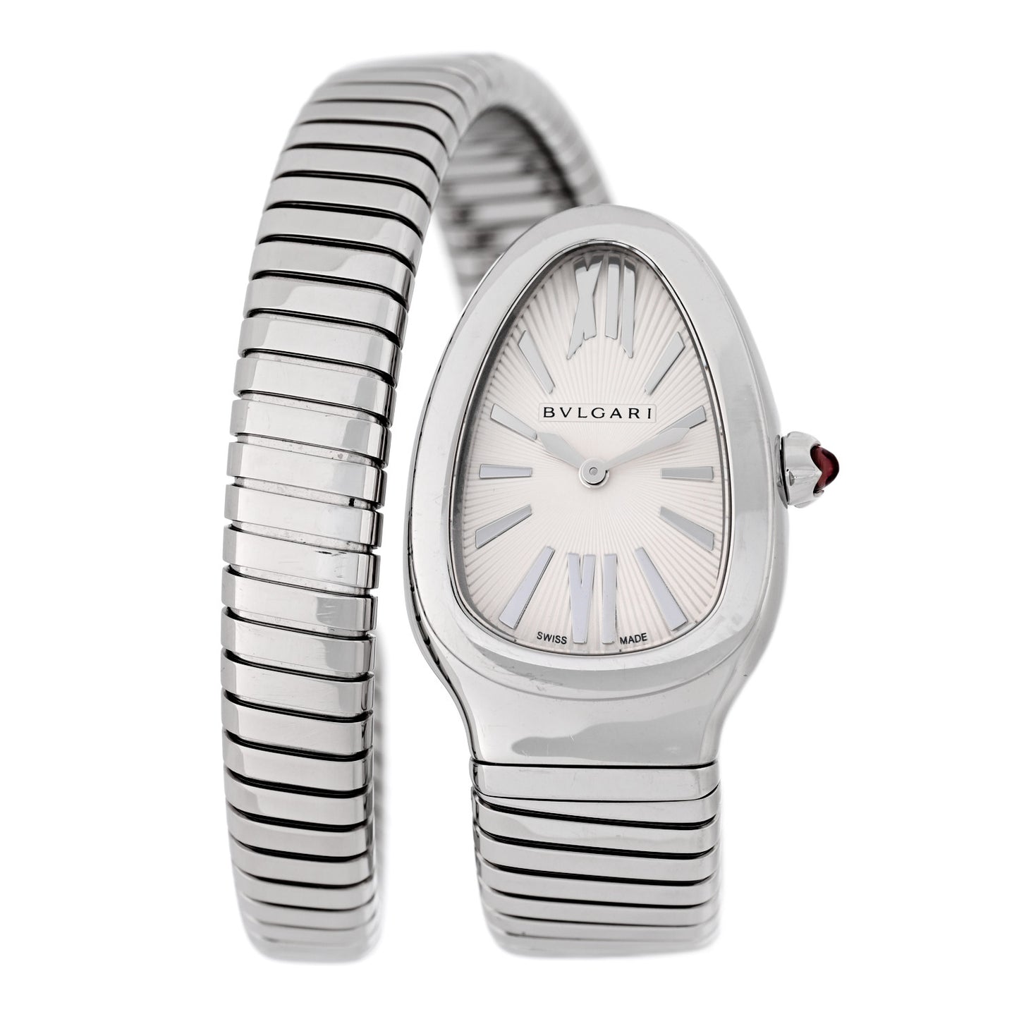 Stainless Steel 35mm Serpenti Tubogas Quartz Watch