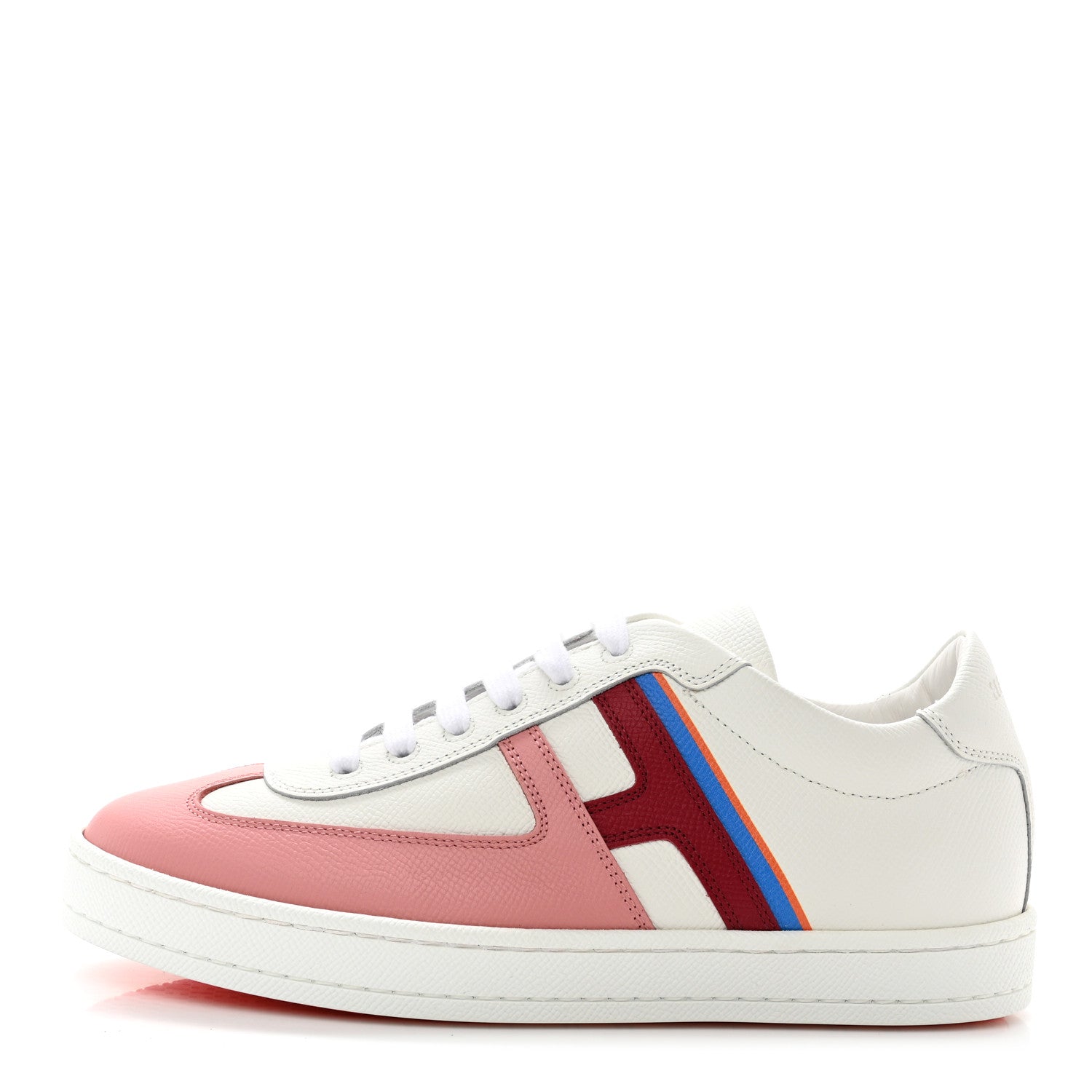 Hermes Epsom Womens Boomerang Sneakers 36.5 Multicolor Rose Pale 1 of 9