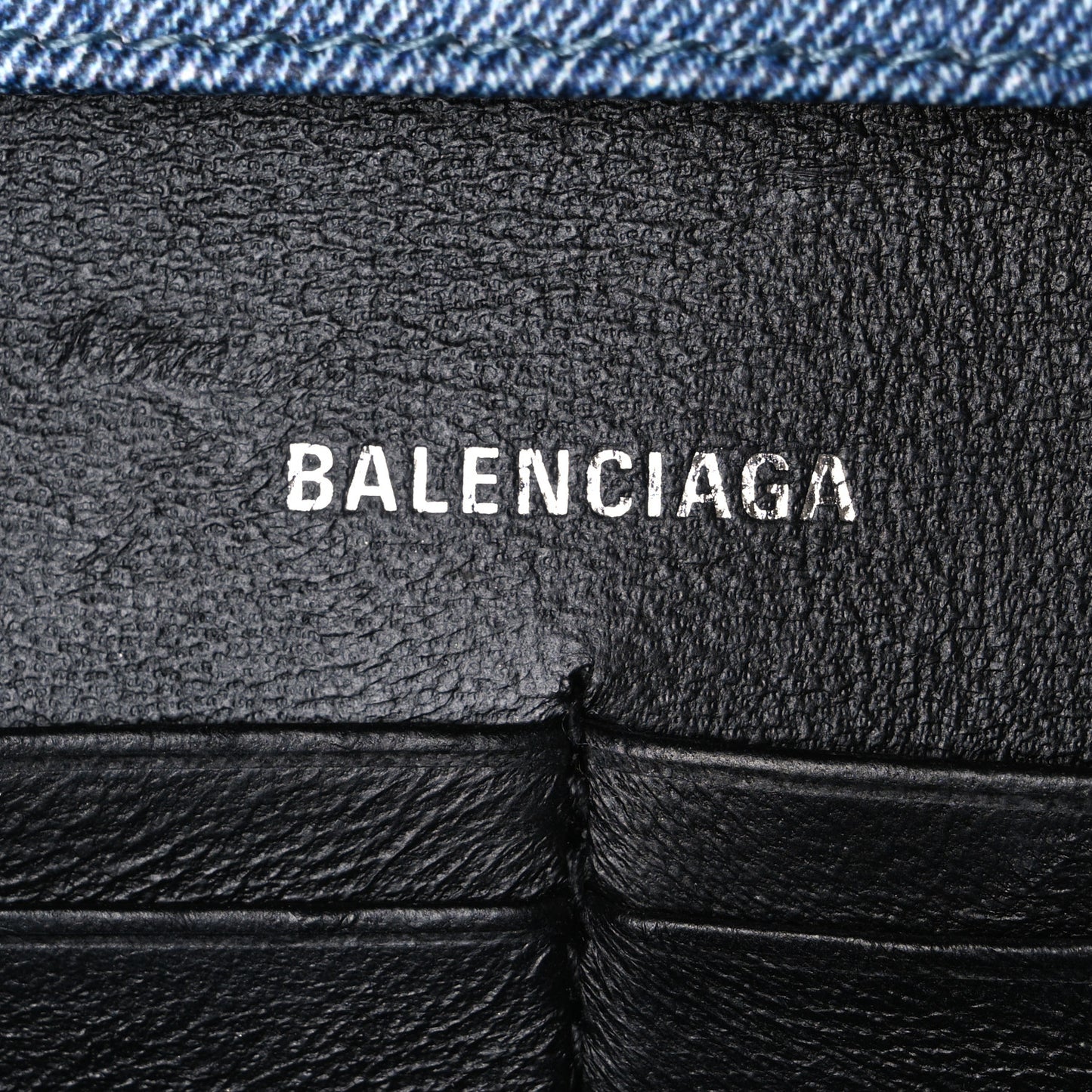 Nappa Denim Printed Hourglass Chain Bag Denim Blue