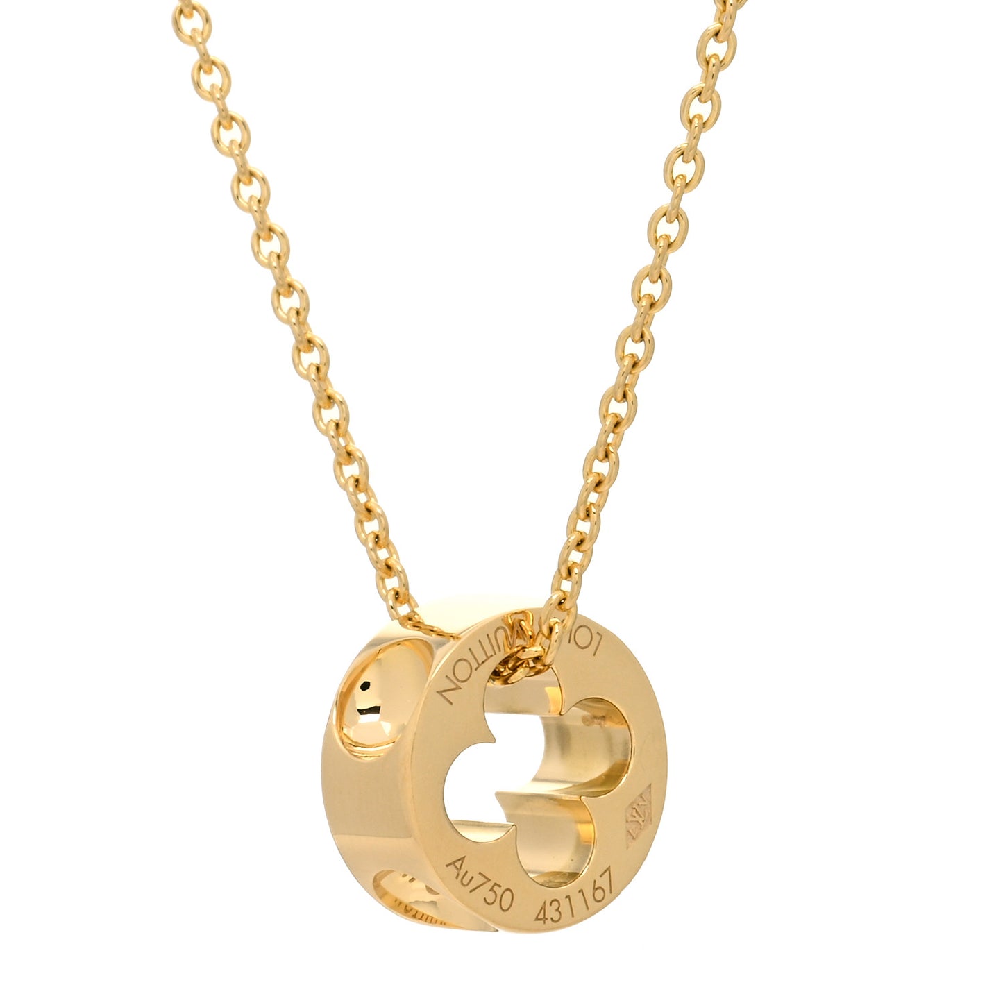 18K Yellow Gold Empreinte Pendant Necklace