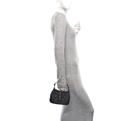 Gucci X BALENCIAGA BB Monogram Calfskin Web Mini Jackie 1961 Hobo Black 2 of 12