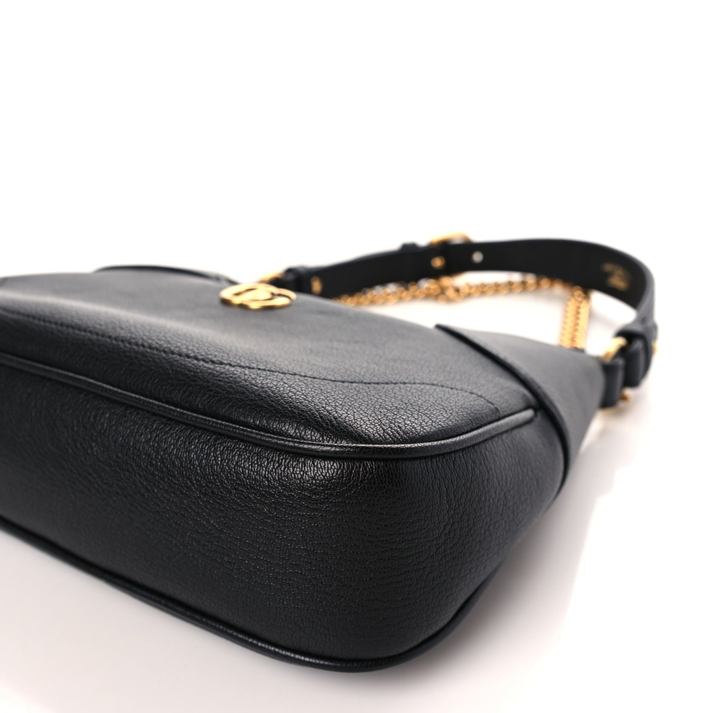 Goatskin Small Aphrodite Shoulder Bag Black