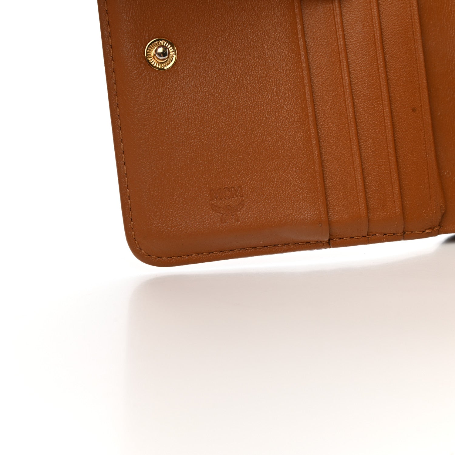 MCM Visetos Mini Zip Around Wallet Cognac 6 of 7