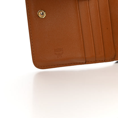 MCM Visetos Mini Zip Around Wallet Cognac 6 of 7