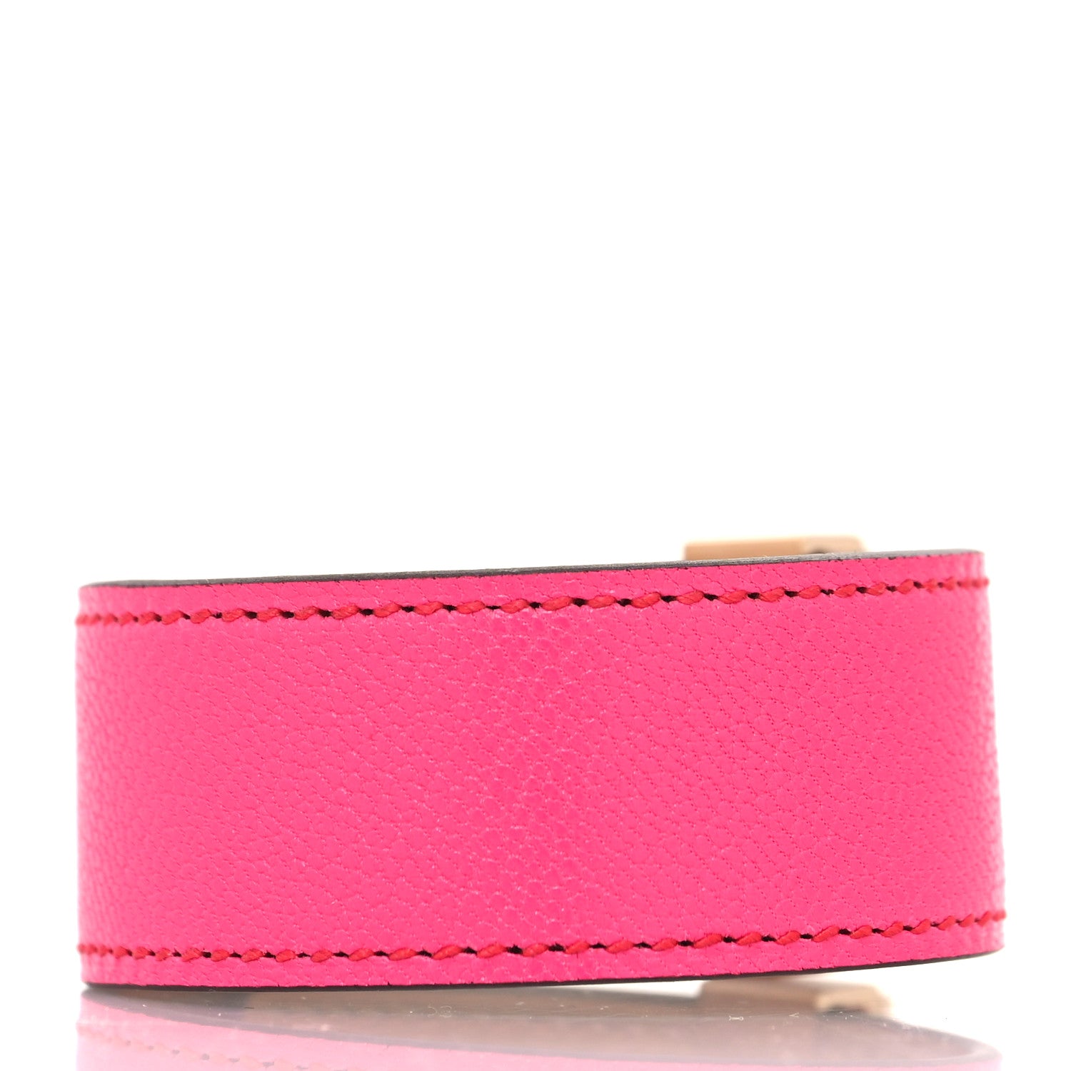 Hermes Chevre Chamkila Collier de Chien CDC 24 Bracelet T2 Rose Pop 3 of 5