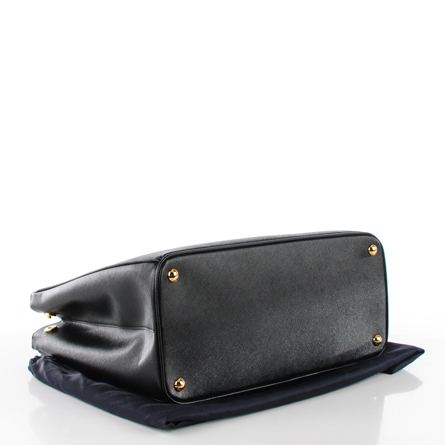 Saffiano Large Galleria Double Zip Tote Black