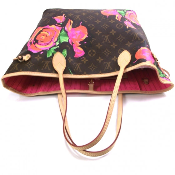 Louis Vuitton Monogram Roses Neverfull MM 5 of 8