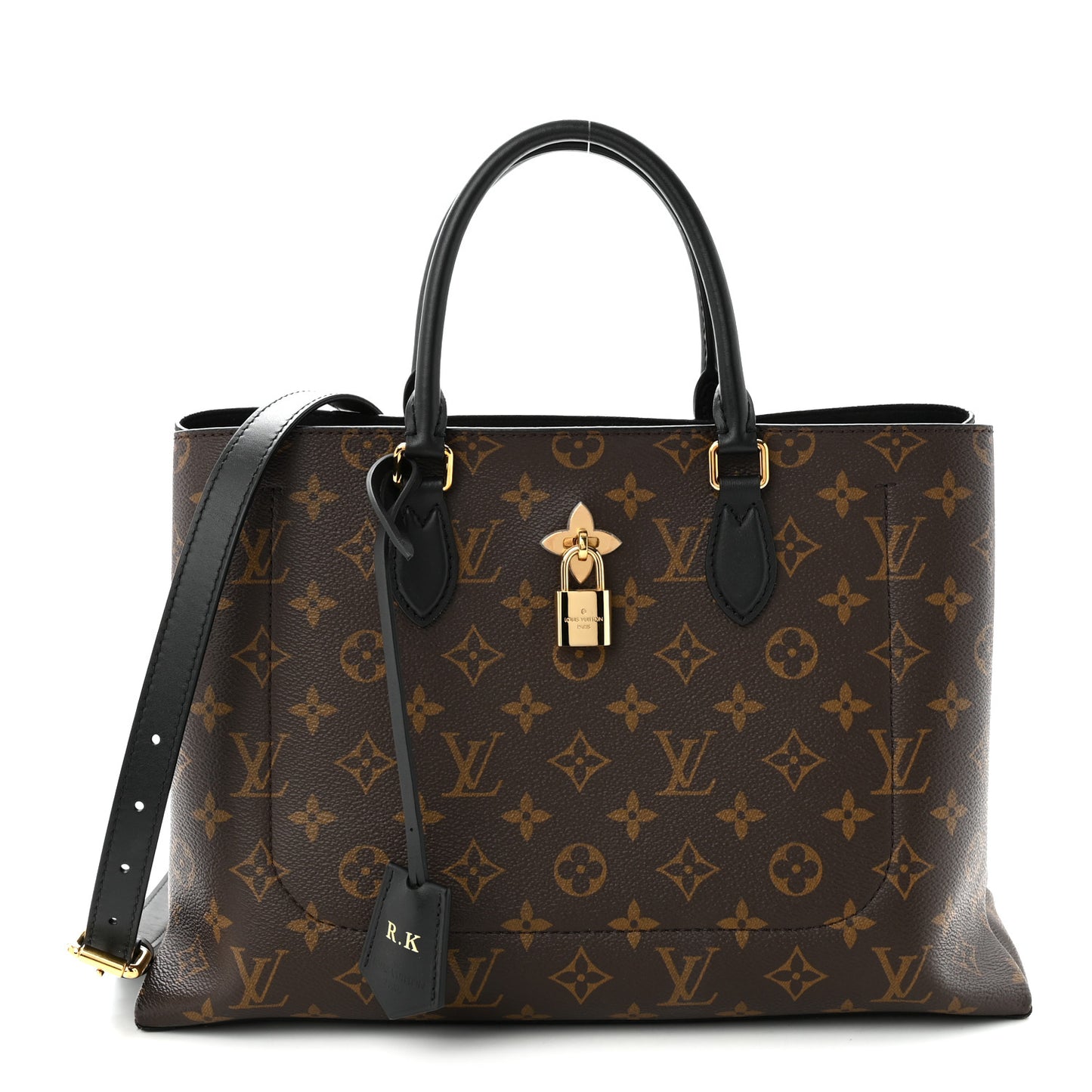 Monogram Flower Tote Black