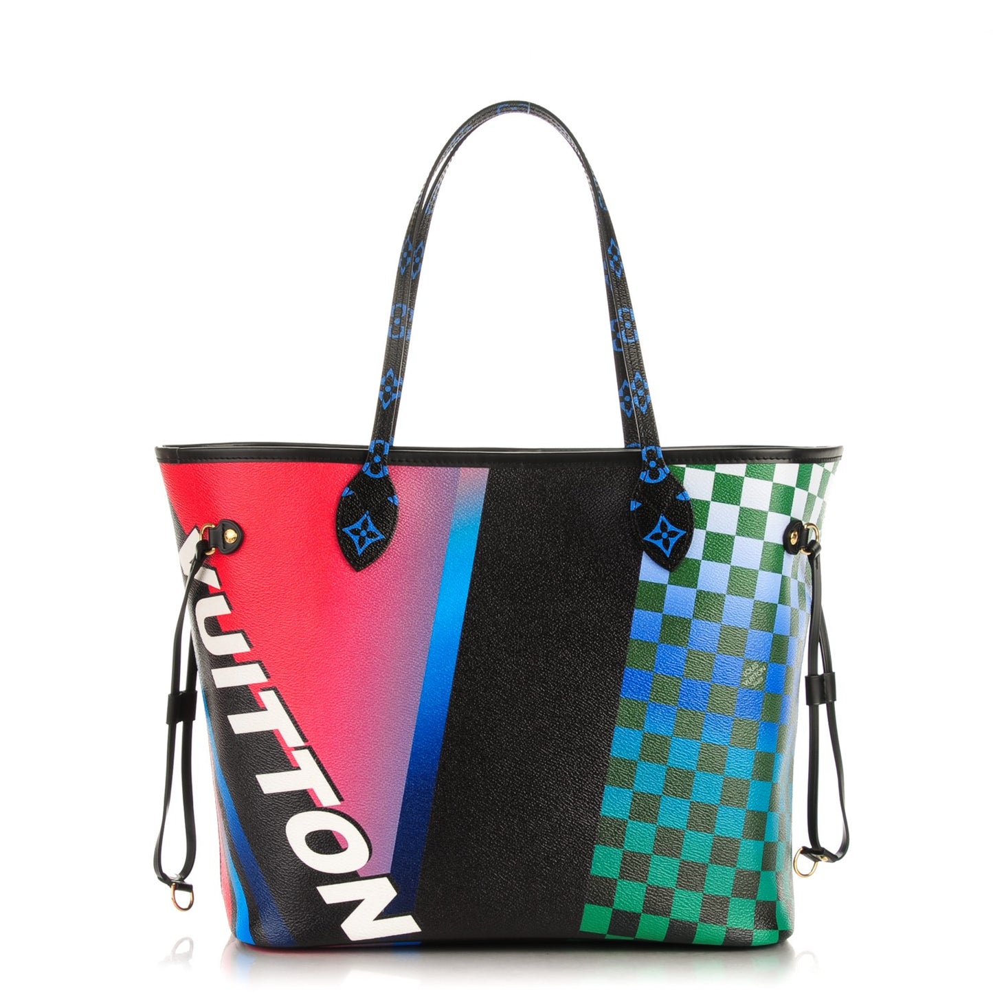 Damier Race Neverfull MM Noir Rouge