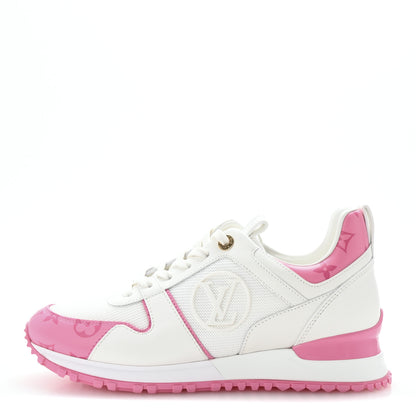 Louis Vuitton Calfskin Monogram Run Away Sneakers 38 White Pink 1 of 10