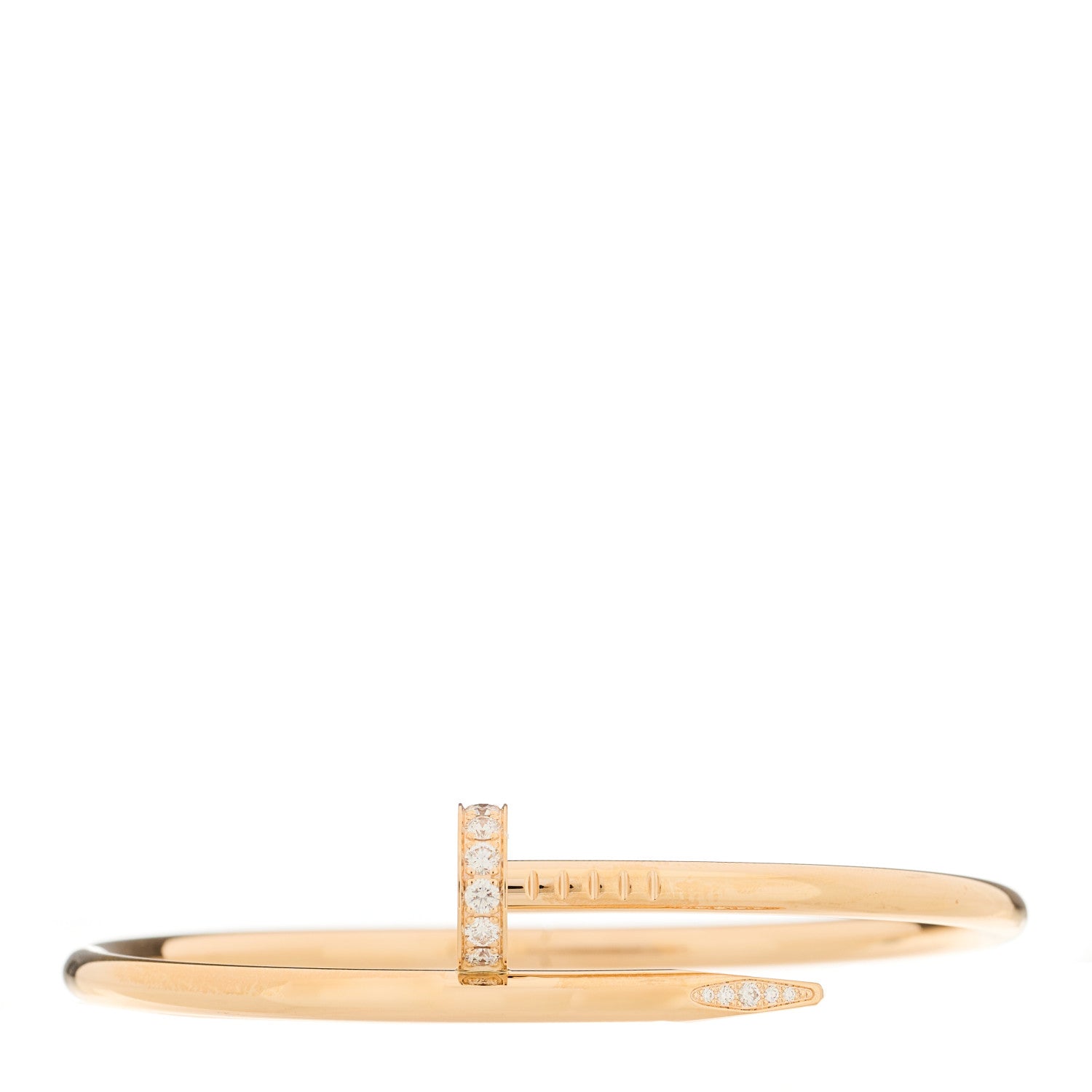Cartier 18K Pink Gold Diamond Juste Un Clou Bracelet 17 1 of 5