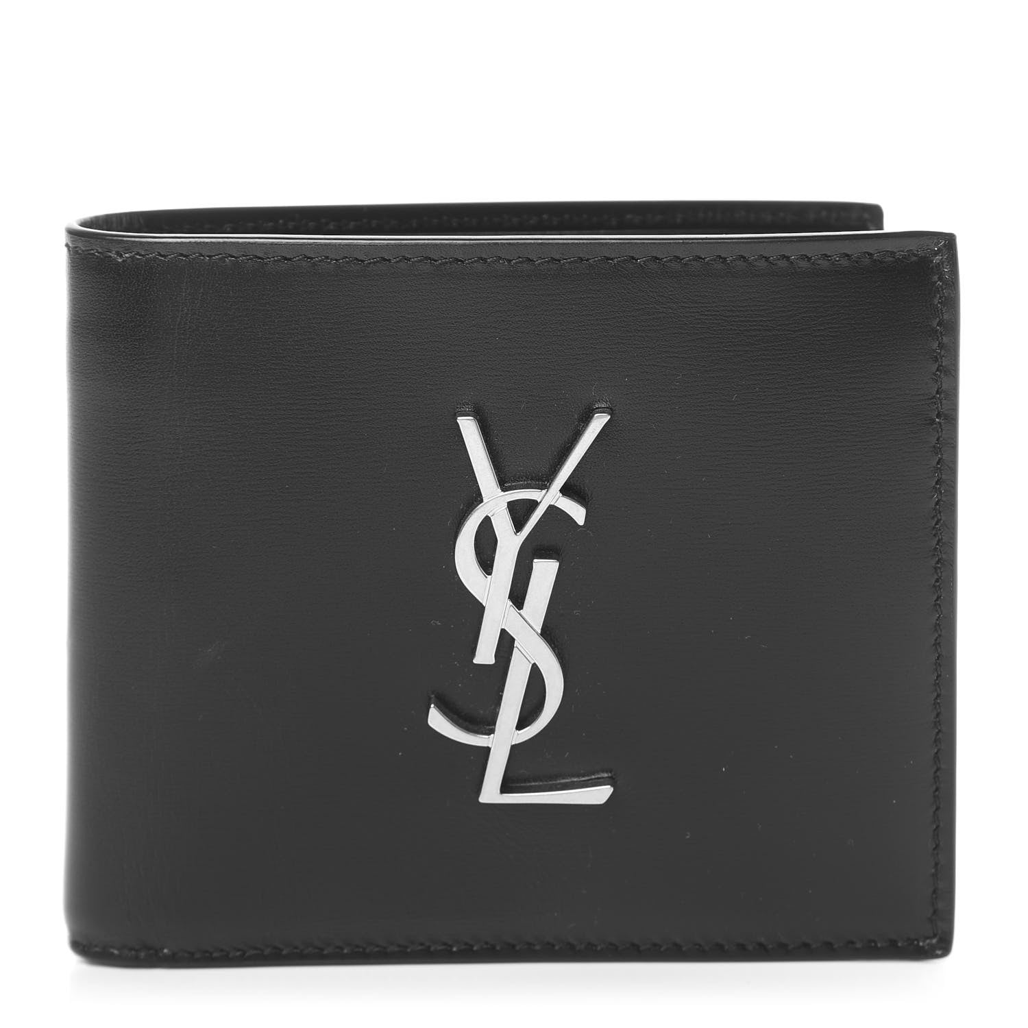 Saint Laurent Smooth Calfskin Monogram East West Wallet Black 1 of 7