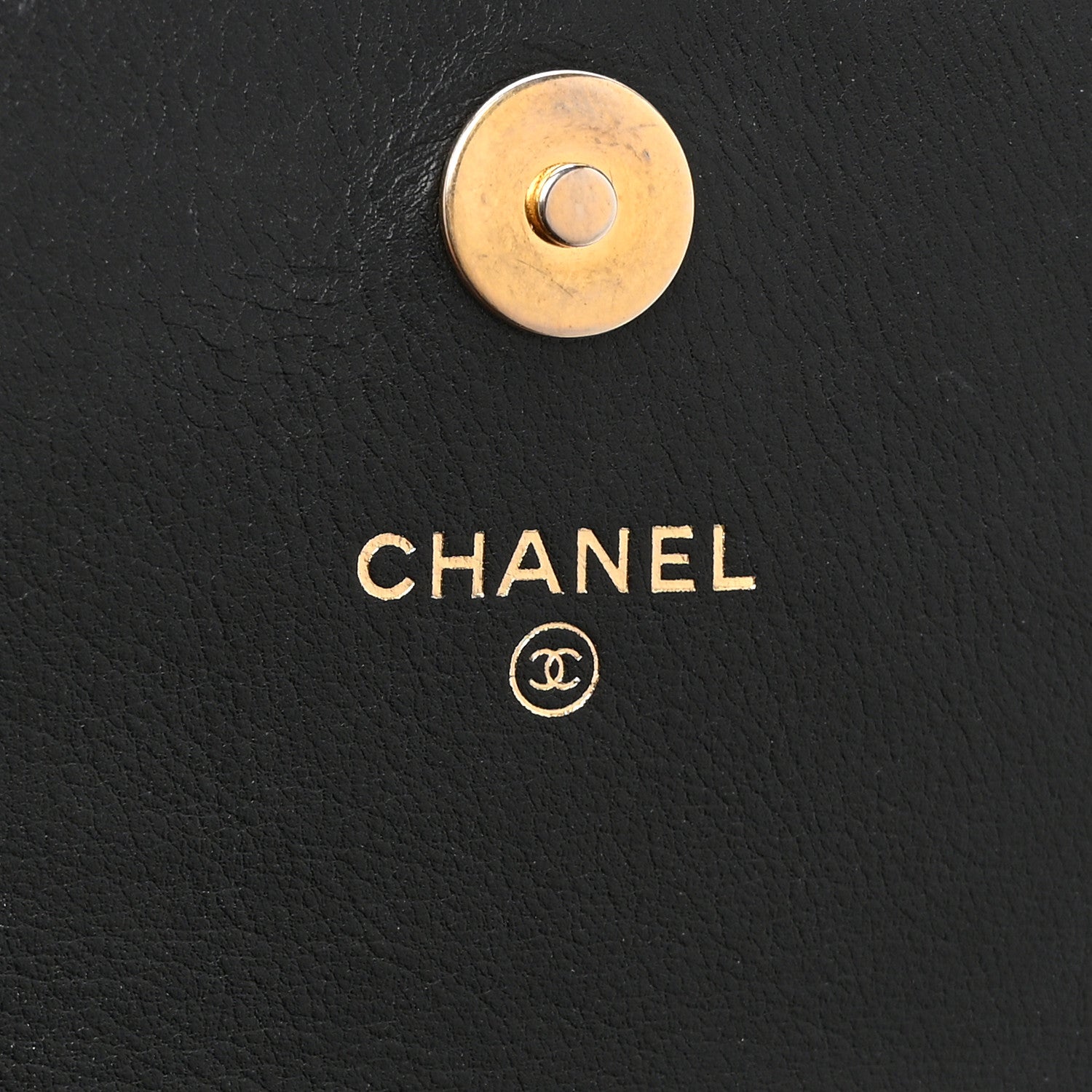 Chanel Calfskin Quilted Enchained Wallet On Chain WOC Black 6 of 10