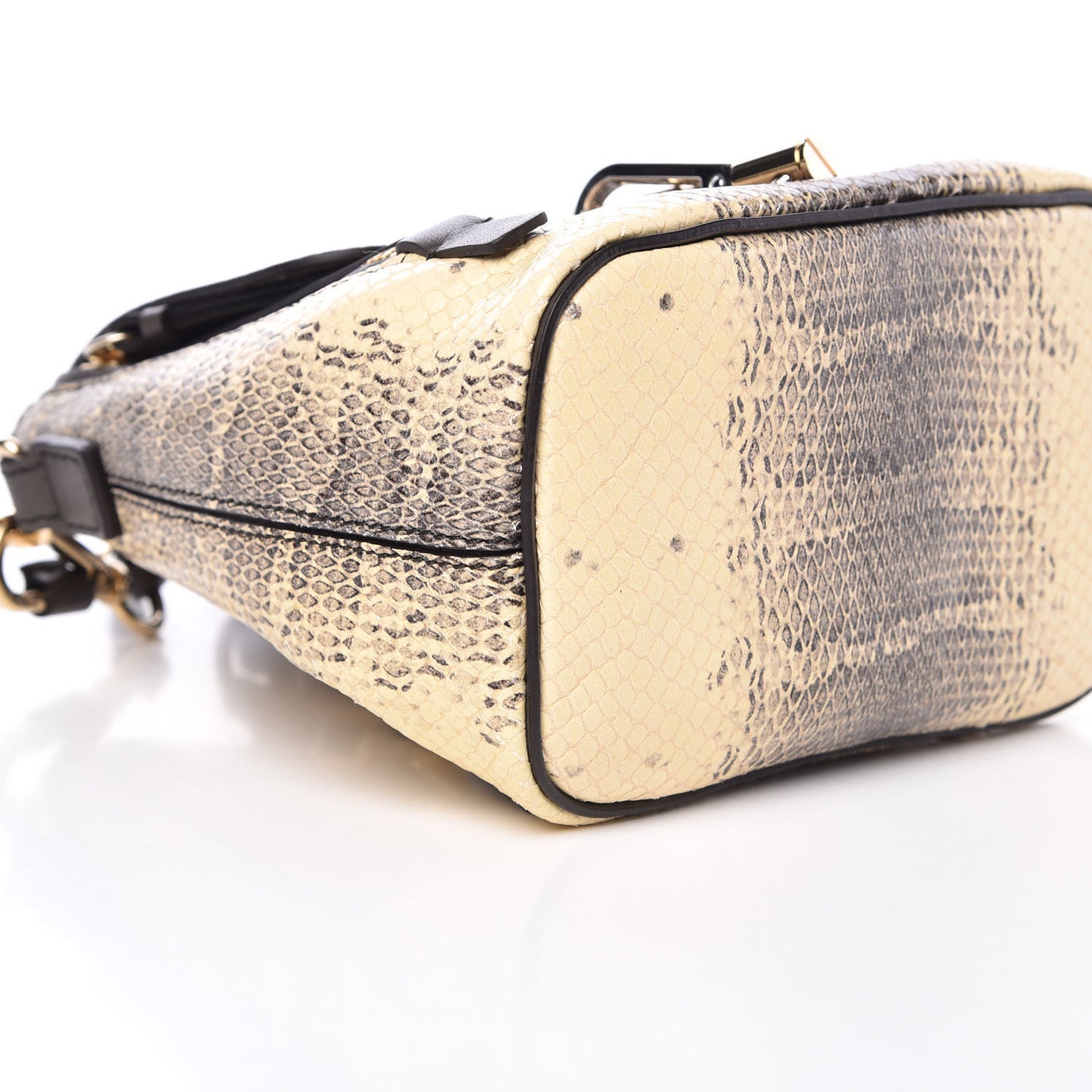 Calfskin Watersnake Embossed Mini Faye Backpack Cloudy Yellow
