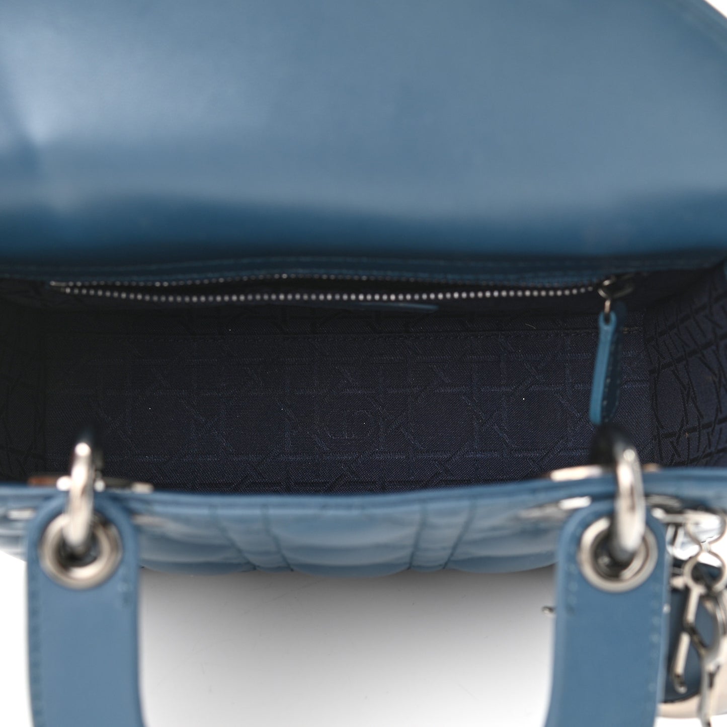 Lambskin Cannage Small My ABCDior Denim Blue