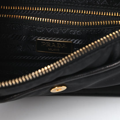 Prada Tessuto Nylon Saffiano Crossbody Bag Black 8 of 10