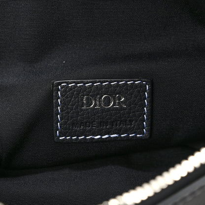 Christian Dior Grained Calfskin Mens Saddle Bag Black 6 of 8