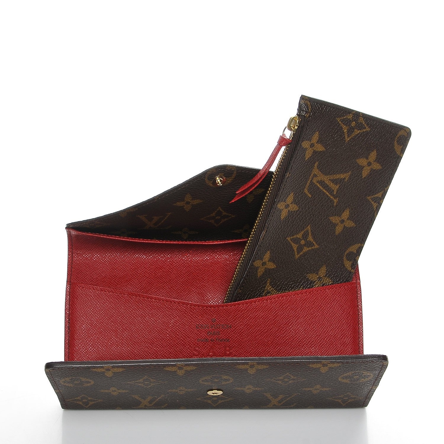 Louis Vuitton Monogram Josephine Wallet Red 6 of 9