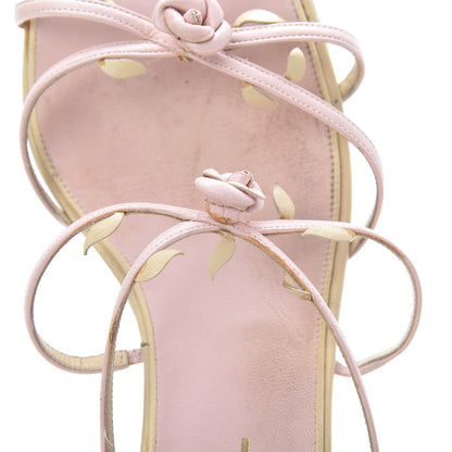 Chanel Lambskin Camellia Sandals 39.5 Pink 17 of 18