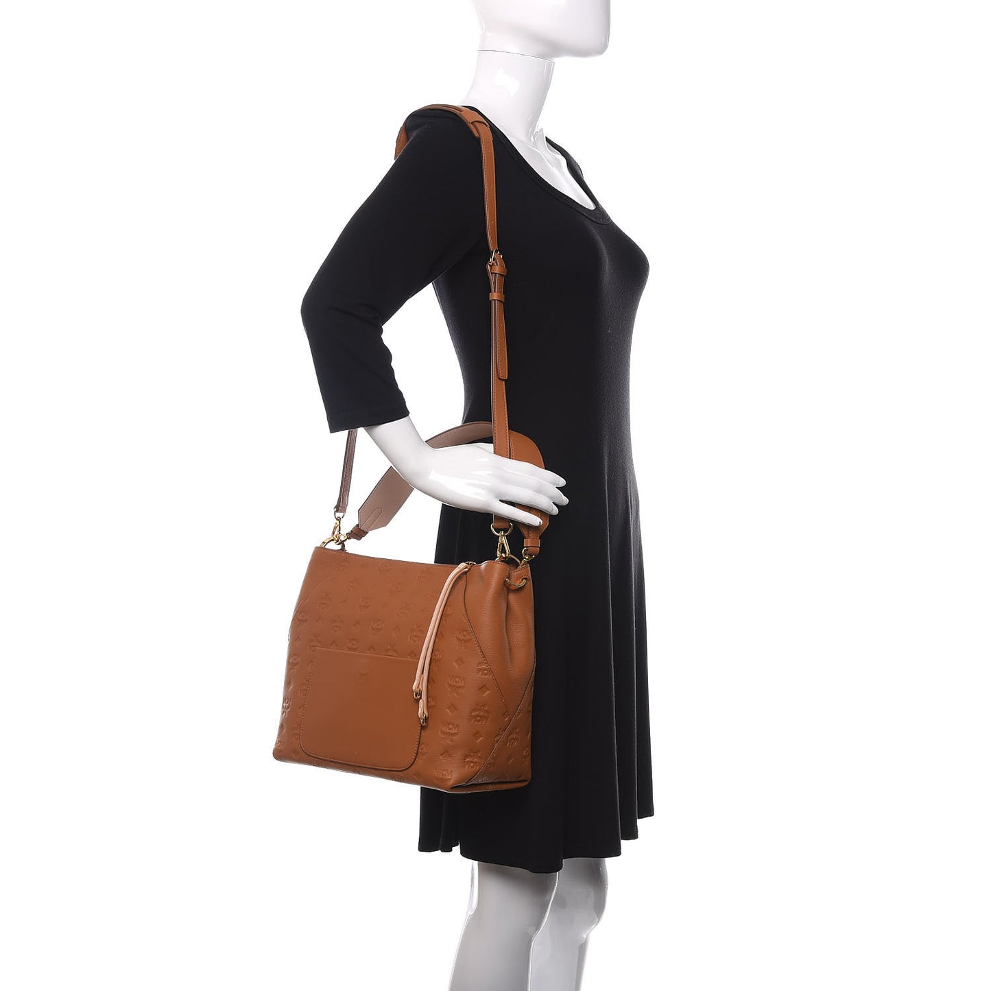 Calfskin Ottomar Monogram Medium Klara Hobo Cognac