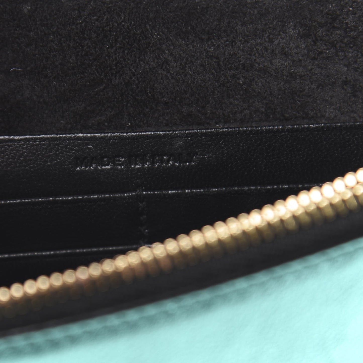 Laminated Calfskin Classic Monogram Kate Tassel Chain Wallet Green