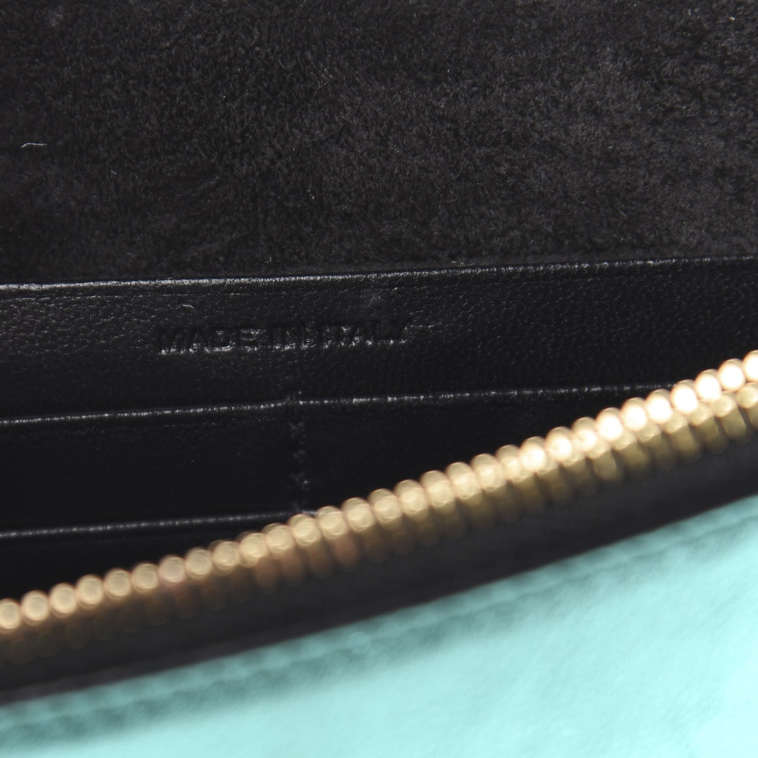 Saint Laurent Laminated Calfskin Classic Monogram Kate Tassel Chain Wallet Green 7 of 15