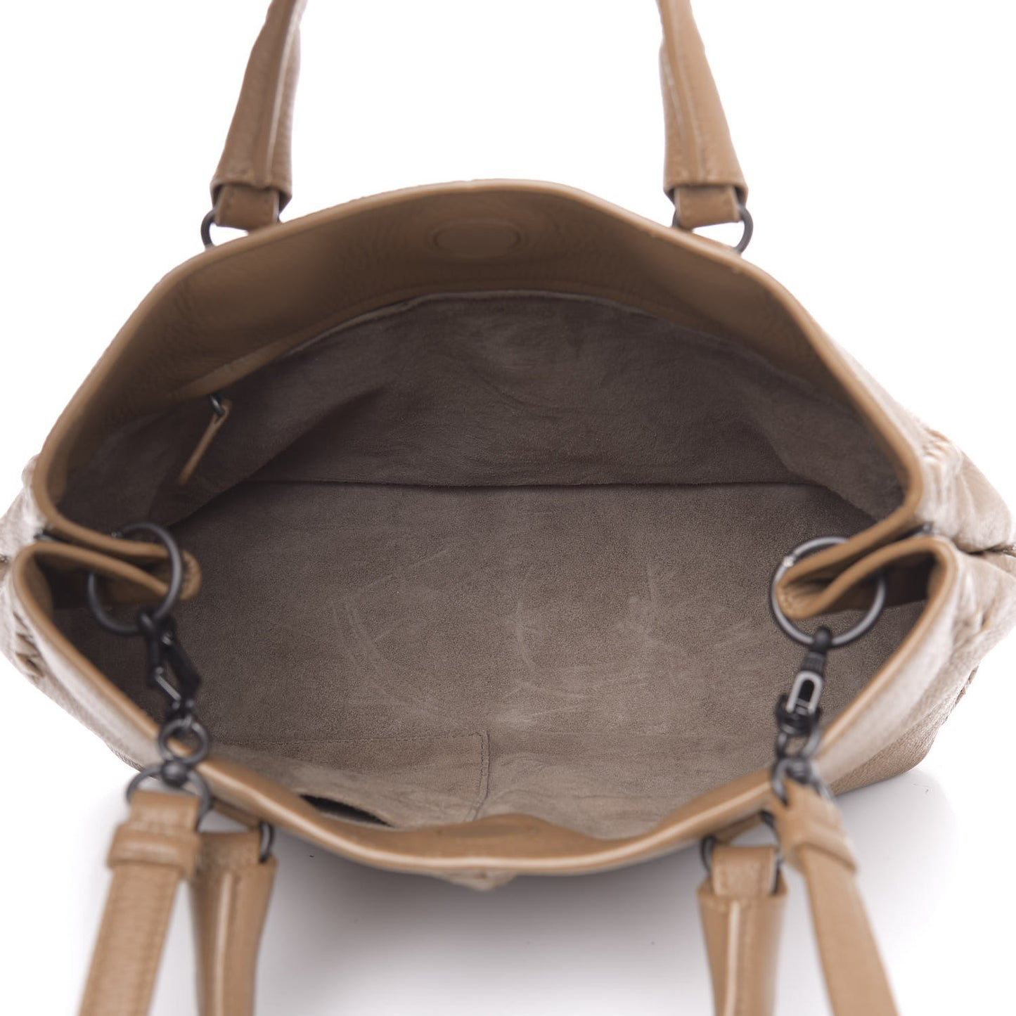 Cervo Deerskin Braided Tote Camel