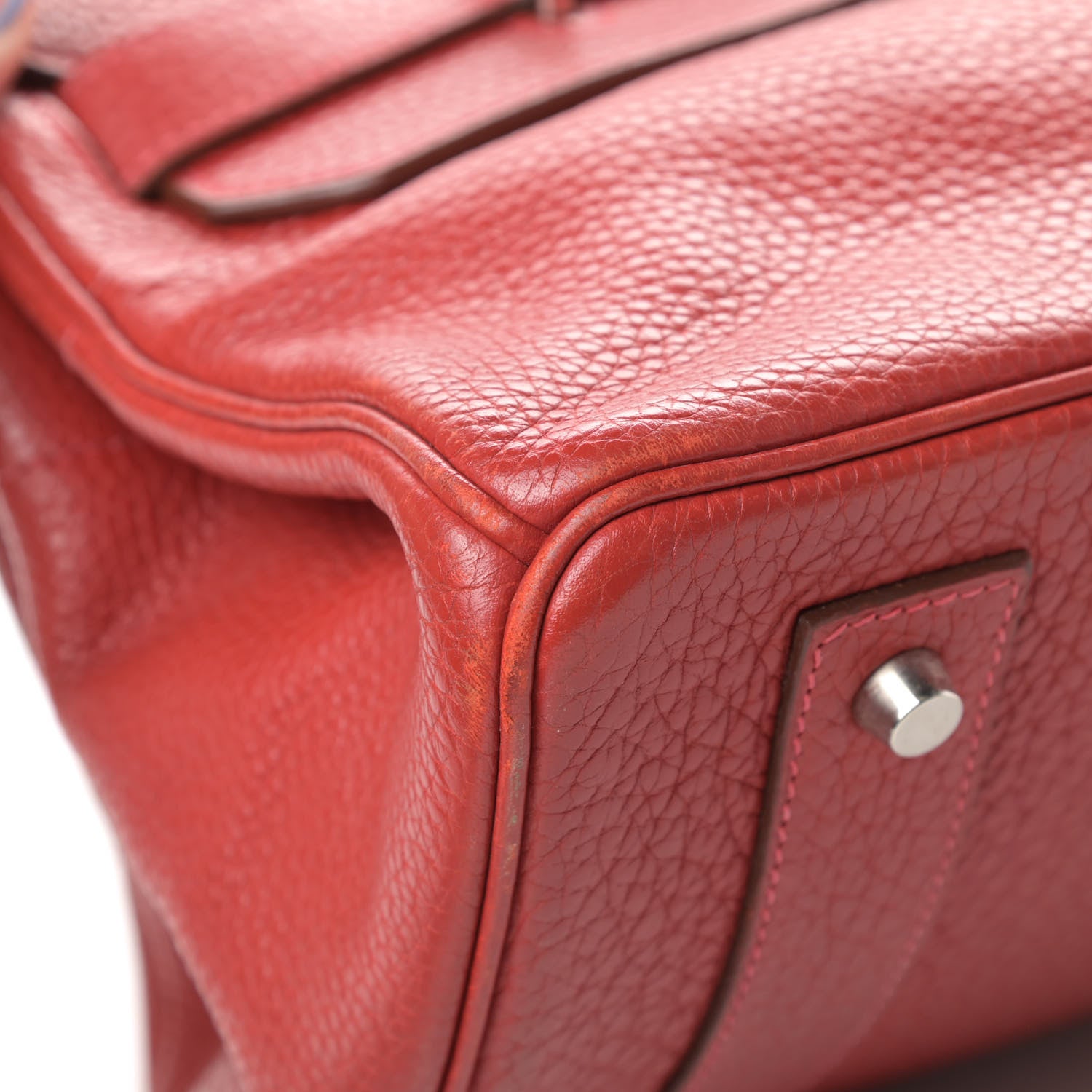 Hermes Taurillon Clemence JPG Shoulder Birkin II 42 Rouge Vif 9 of 15