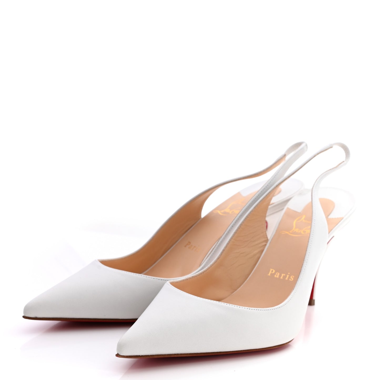 Nappa Clare Sling 80 Pumps 39.5 White