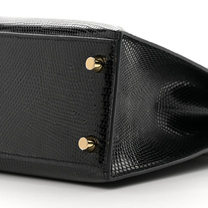 Hermes Lizard Niloticus Kelly Sellier 25 Black 9 of 14