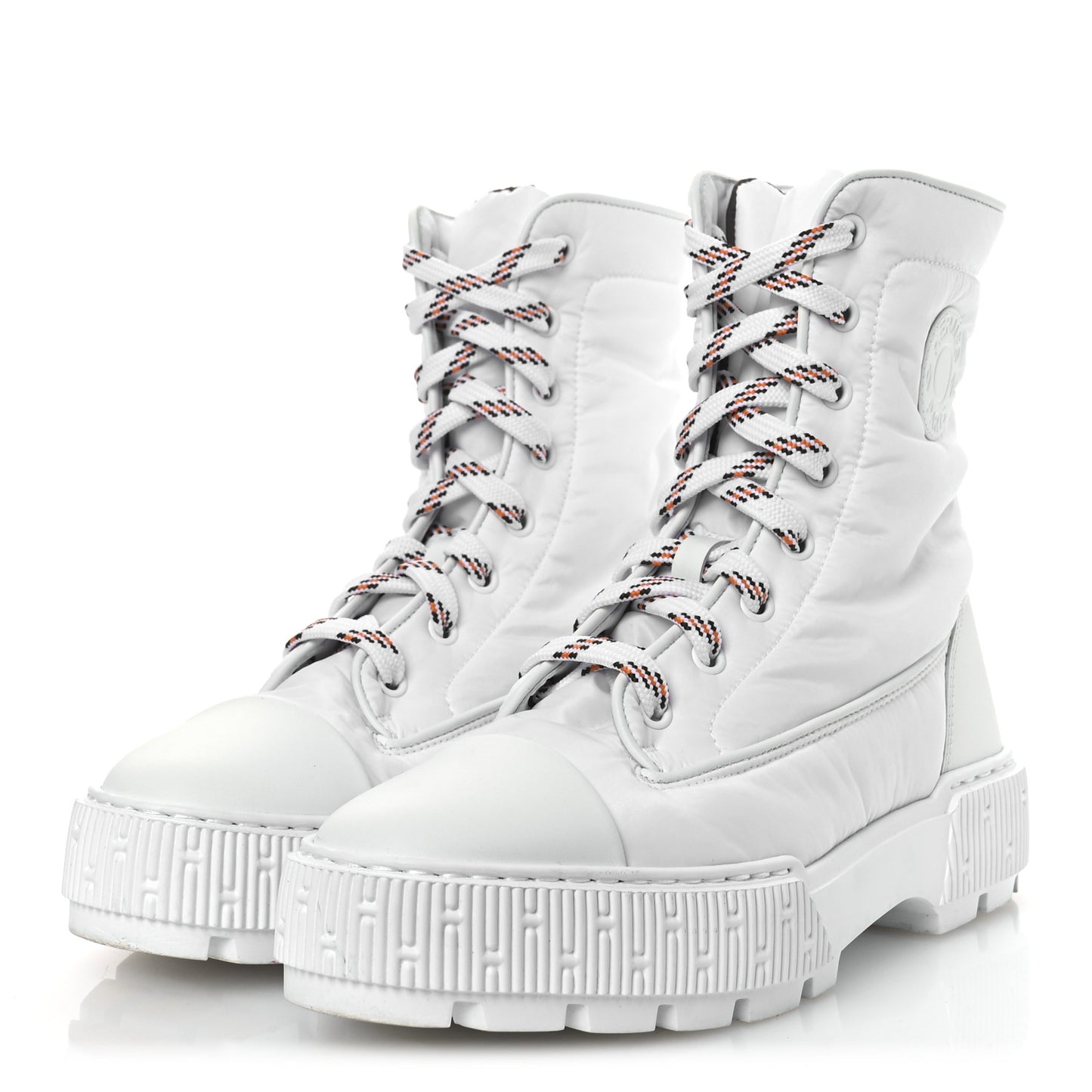 Calfskin Parachute Fresh Ankle Boots 37.5 White