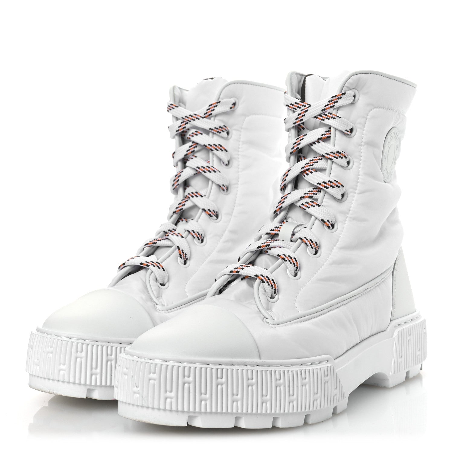 Hermes Calfskin Parachute Fresh Ankle Boots 37.5 White 4 of 12