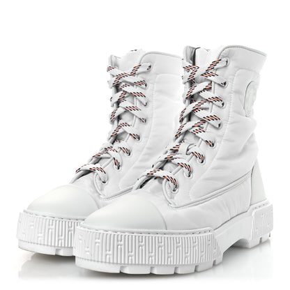 Hermes Calfskin Parachute Fresh Ankle Boots 37.5 White 4 of 12