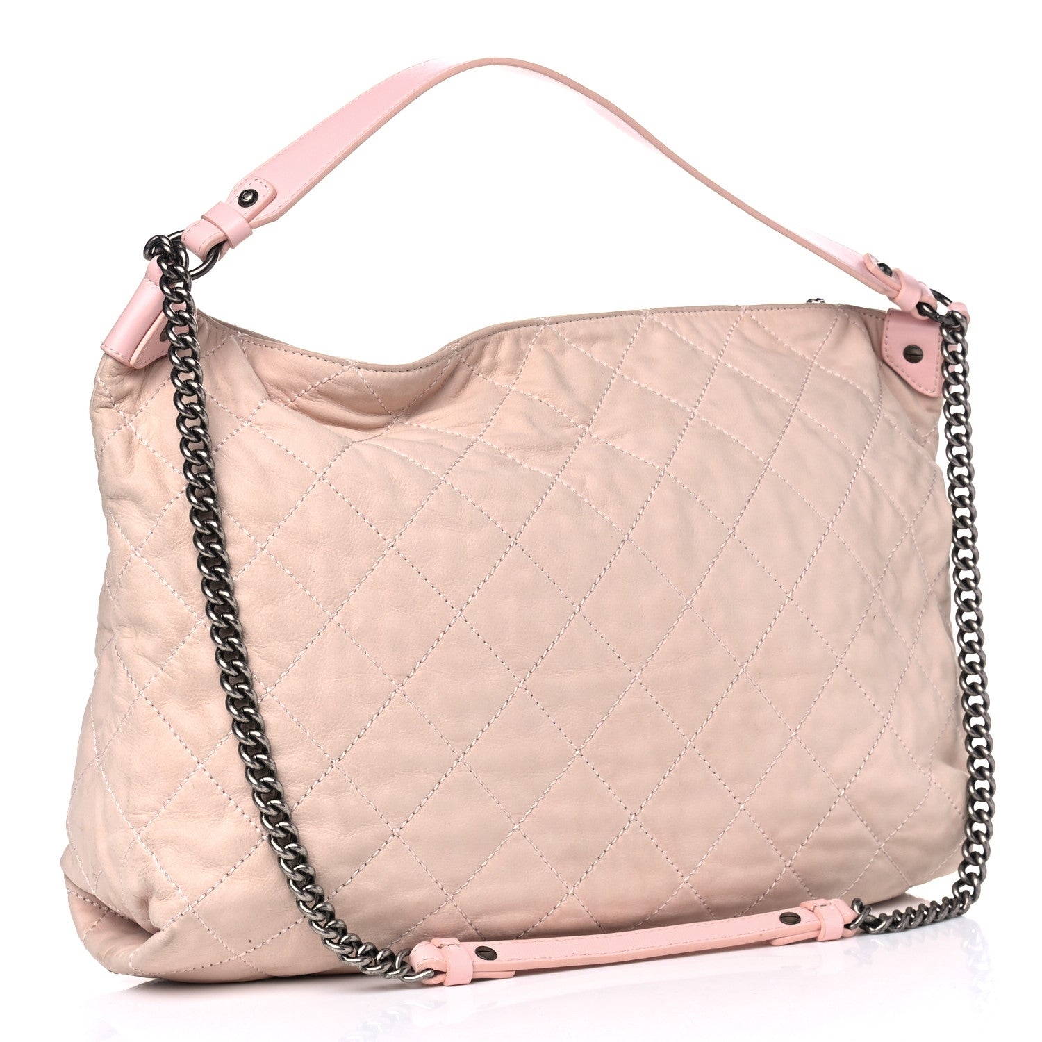Chanel Iridescent Calfskin Quilted Coco Daily Hobo Rose Clair 2 of 10