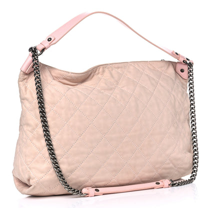 Chanel Iridescent Calfskin Quilted Coco Daily Hobo Rose Clair 2 of 10