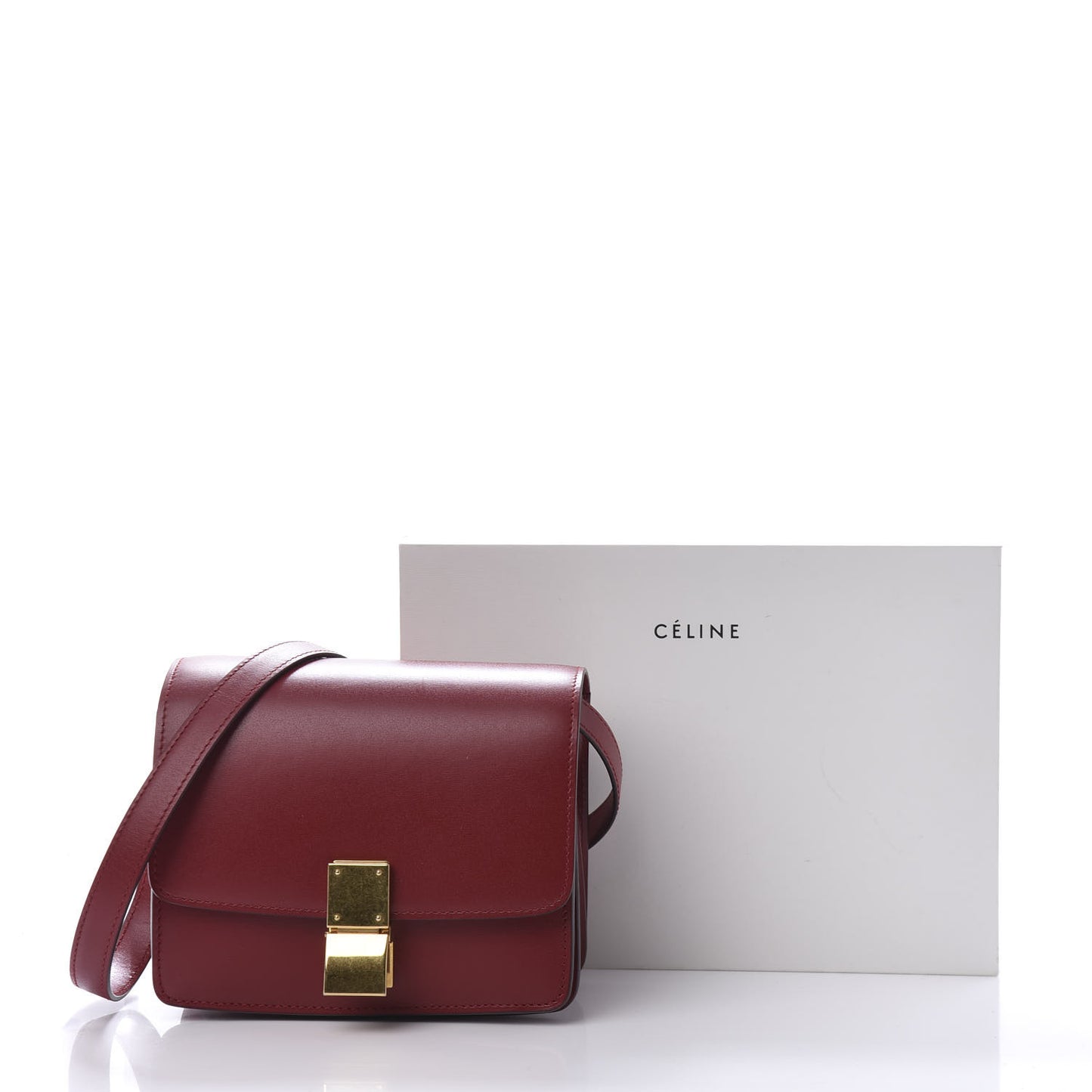 Box Calfskin Small Classic Box Flap Bag Red