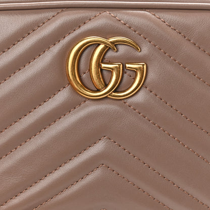 Gucci Calfskin Matelasse Mini GG Marmont Chain Shoulder Bag Porcelain Rose 7 of 9