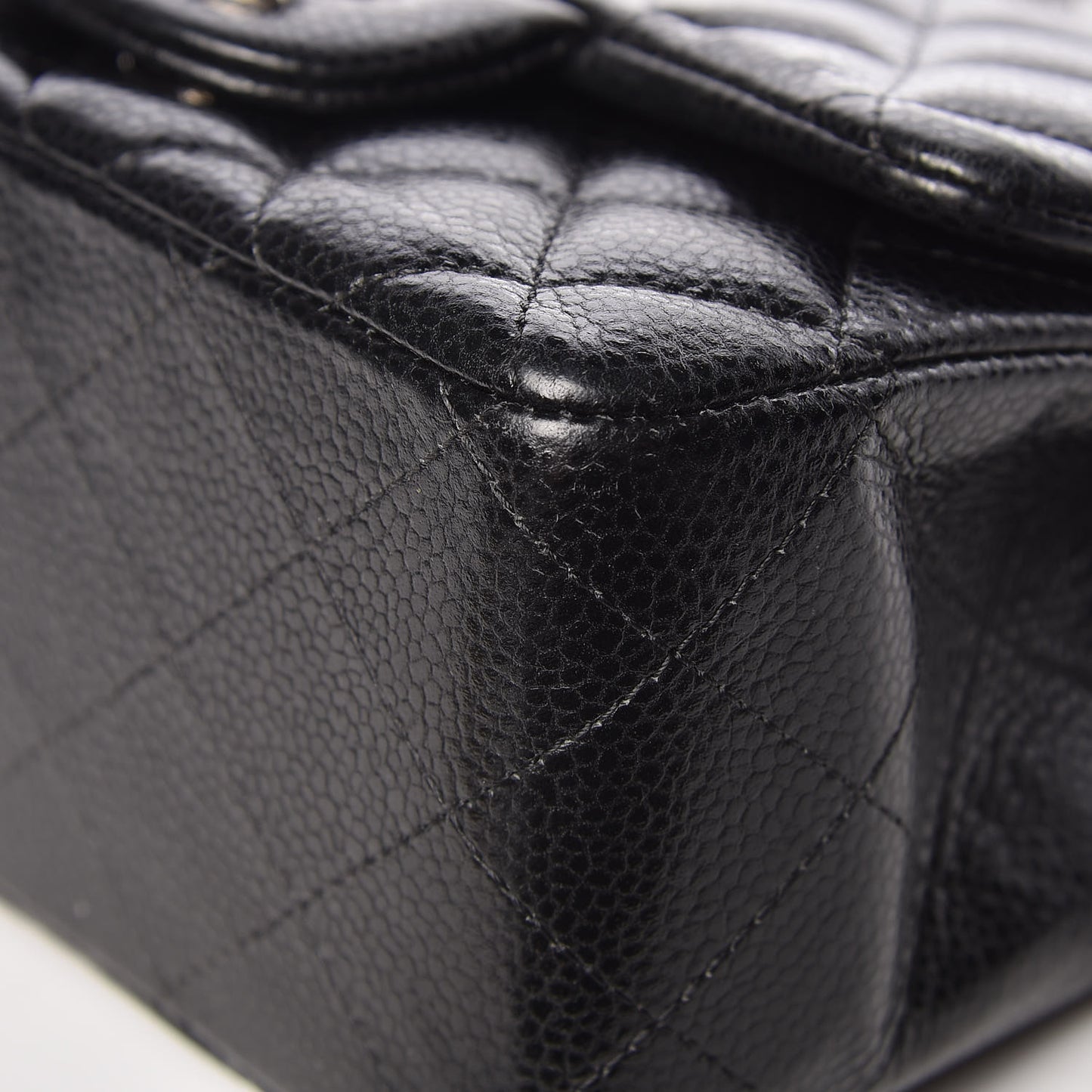 Caviar Quilted Mini Square Flap Black