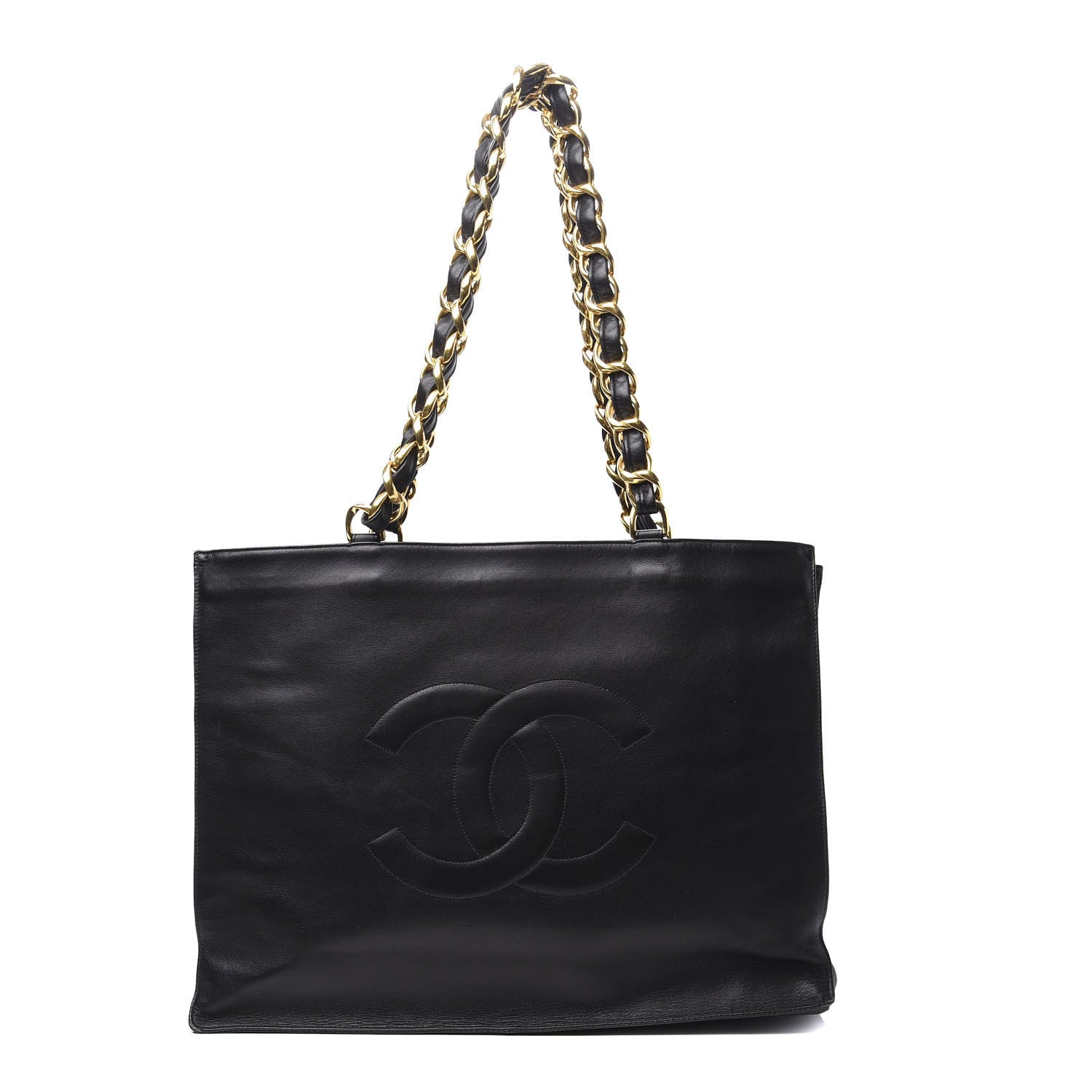 Chanel Lambskin CC Tote Black 1 of 11