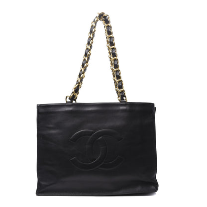 Chanel Lambskin CC Tote Black 1 of 11