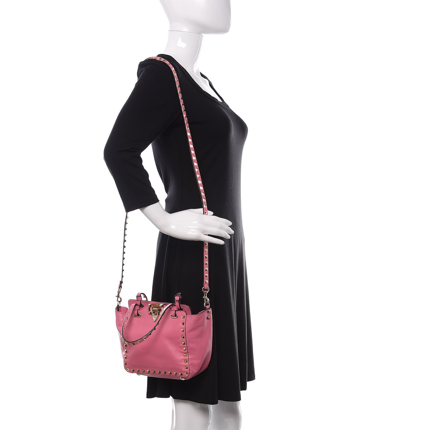 Valentino Garavani Vitello Mini Rockstud Tote Ninphea 3 of 16