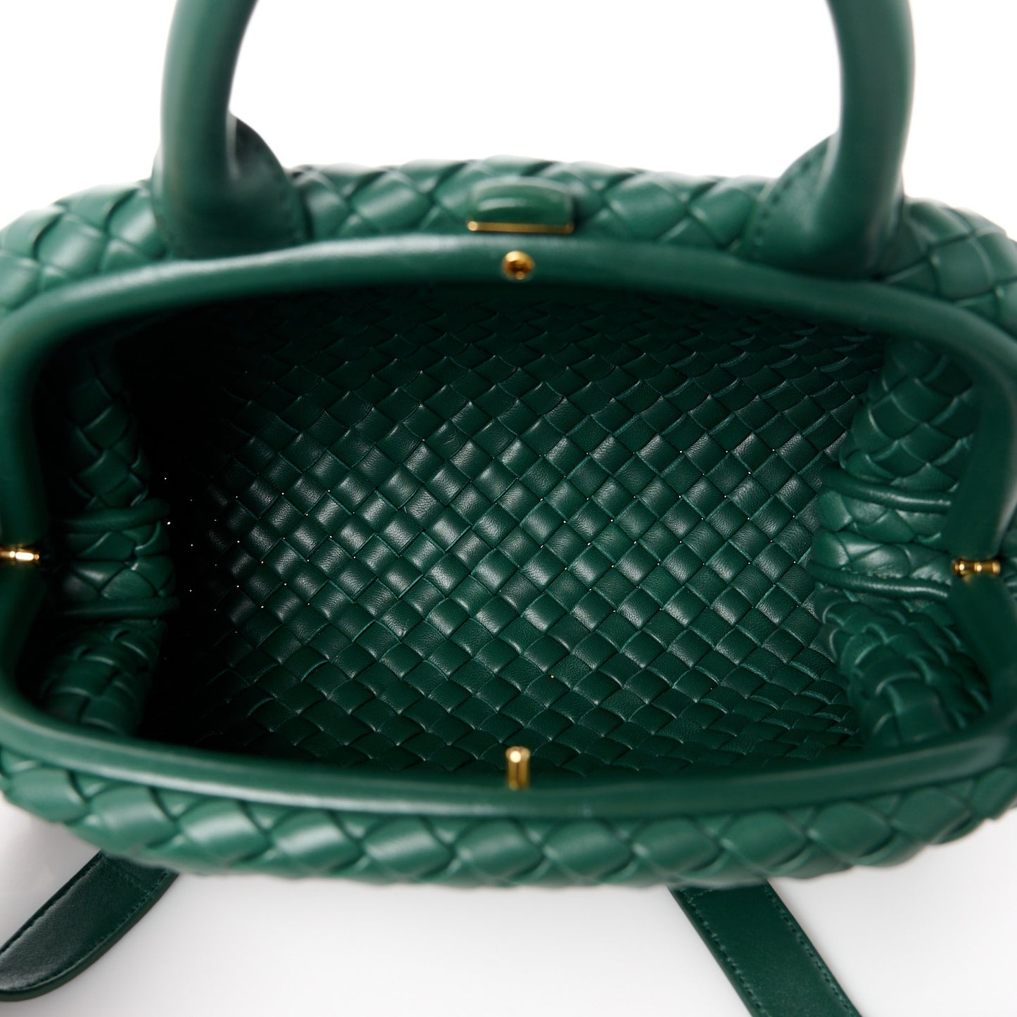 Nappa Intrecciato Small Padded The Handle Tote Raintree