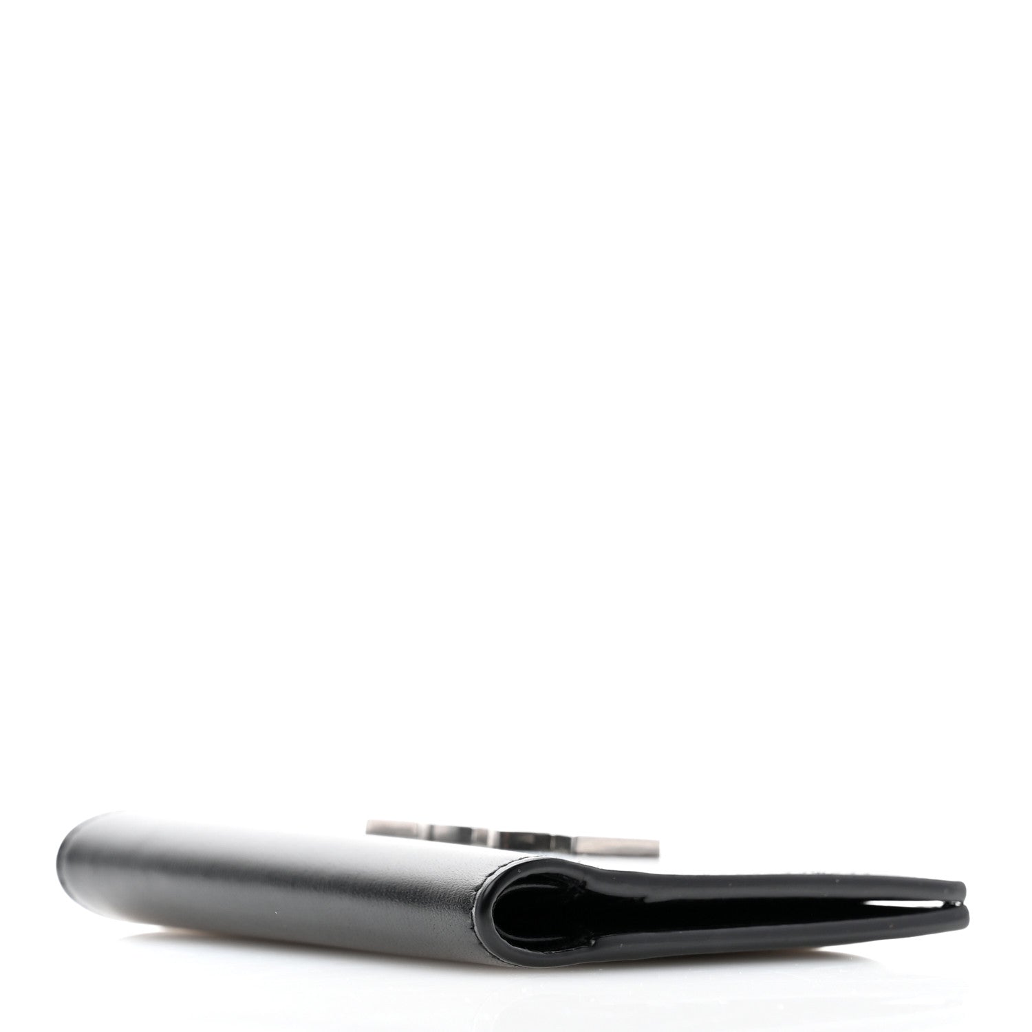 Saint Laurent Smooth Calfskin Cassandre Credit Card Wallet Black 4 of 11