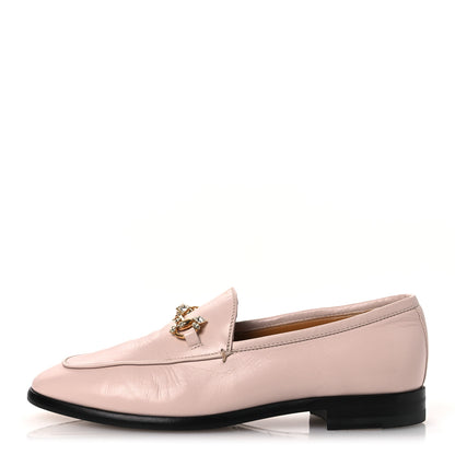 Gucci Malaga Kid Crystal Horsebit Womens Jordaan Loafers 37 Pink Hibiscus 1 of 14