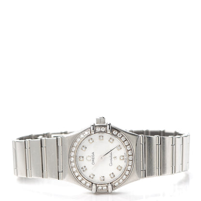 Omega Stainless Steel Diamond Bezel Mother of Pearl 22mm Constellation Quartz Watch 1460.75.00 2 of 5